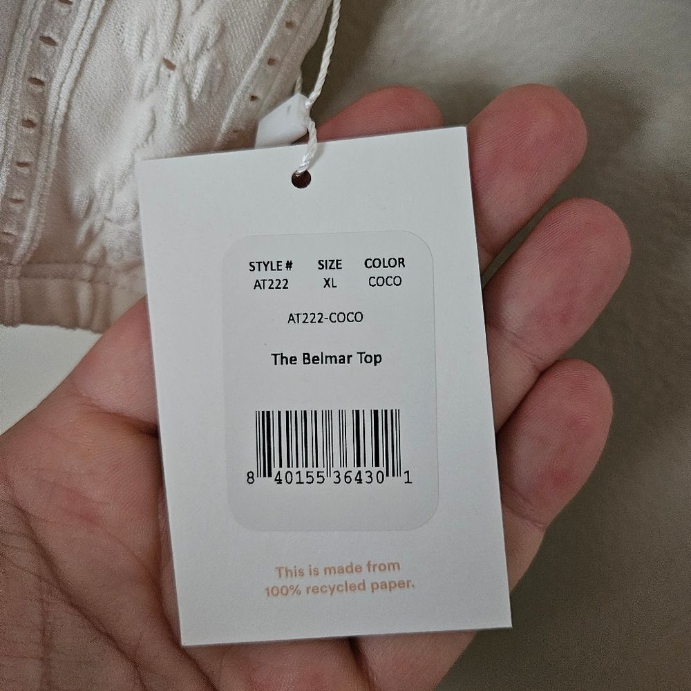 Andie Swimsuit The Belmar Top Bikini Coconut White VNeck Casual Neutral Vacation - Picture 11 of 15